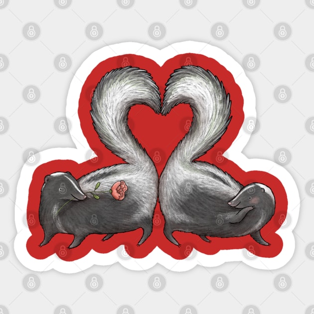 Skunk Love Sticker by Sophie Corrigan